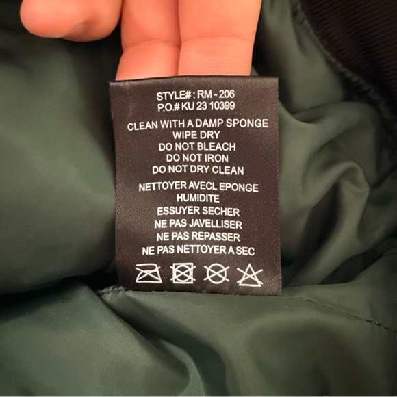 Rebecca Minkoff Quilted Vegan Leather Bomber Jacket - Black - Size Small - Picture 7 of 10